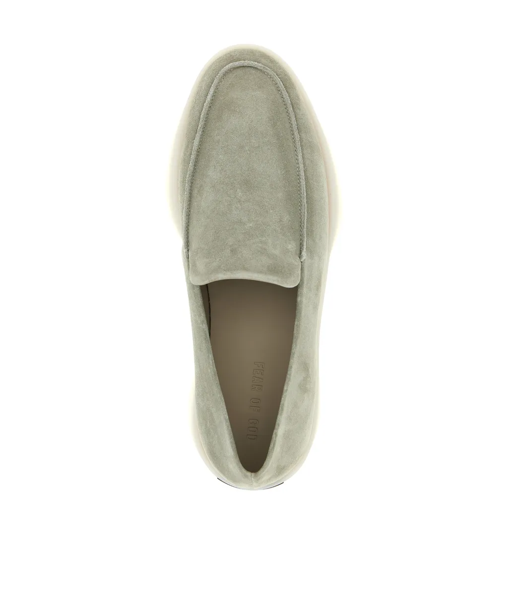 Suede Logo-Patch Loafers