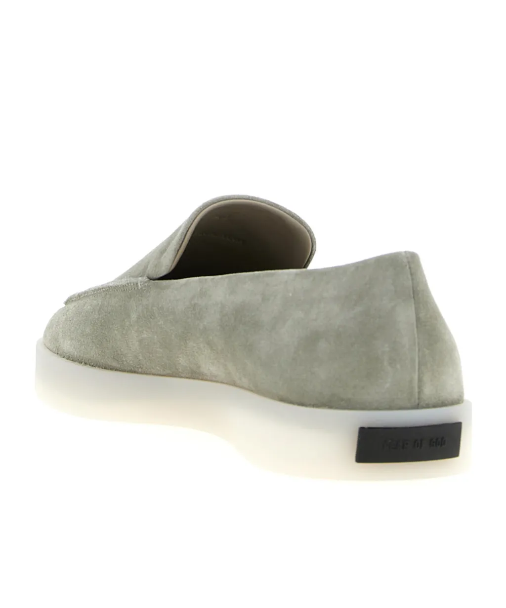 Suede Logo-Patch Loafers