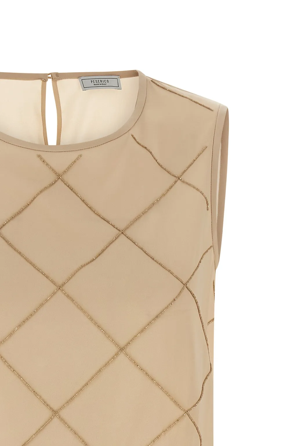Peserico Beaded CrÊPe De Chine Top
