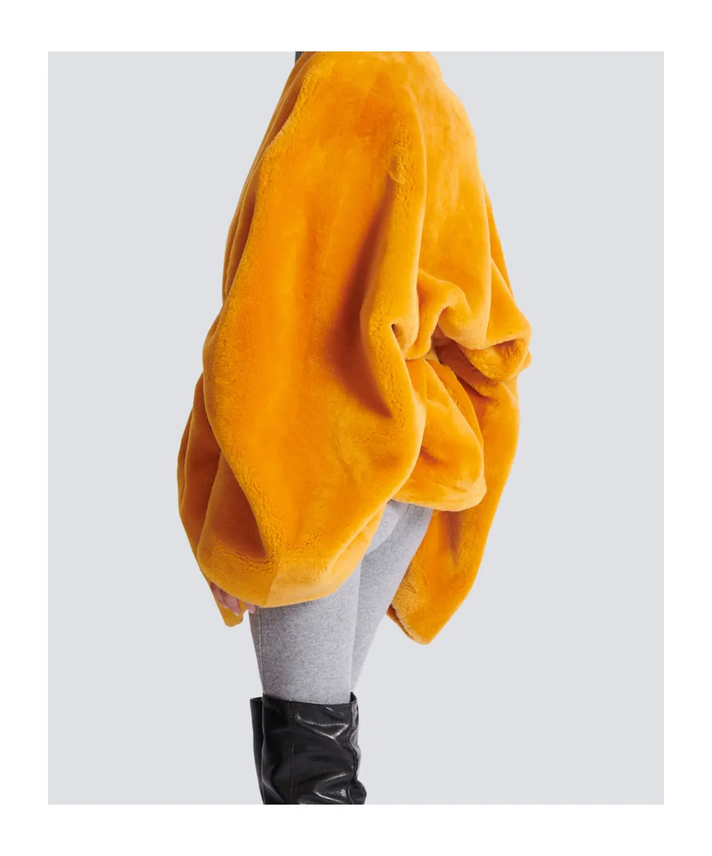 Balmain Belted Shearling Coat