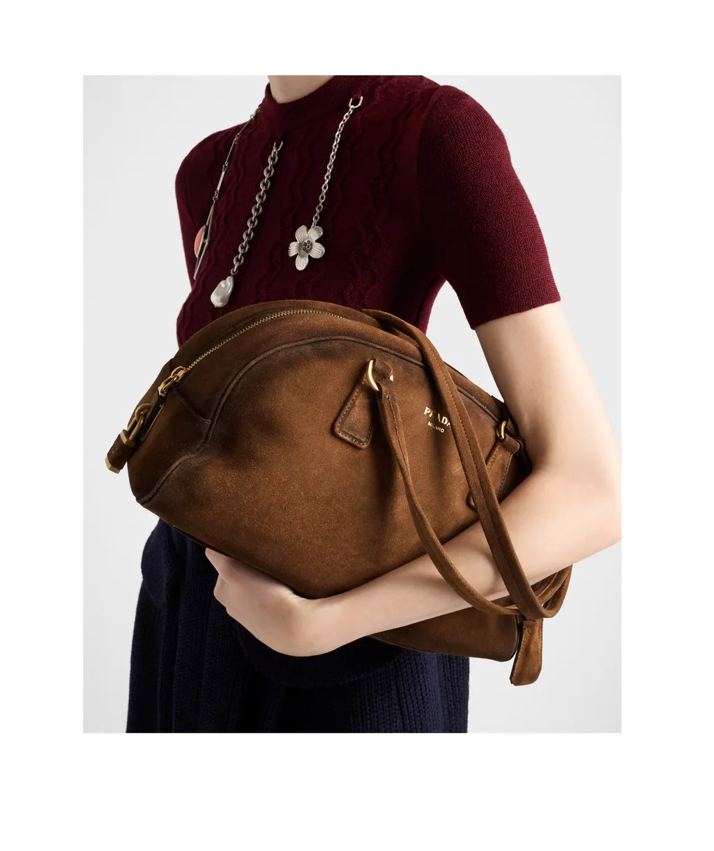 Prada Bowling Zipped Tote Bag