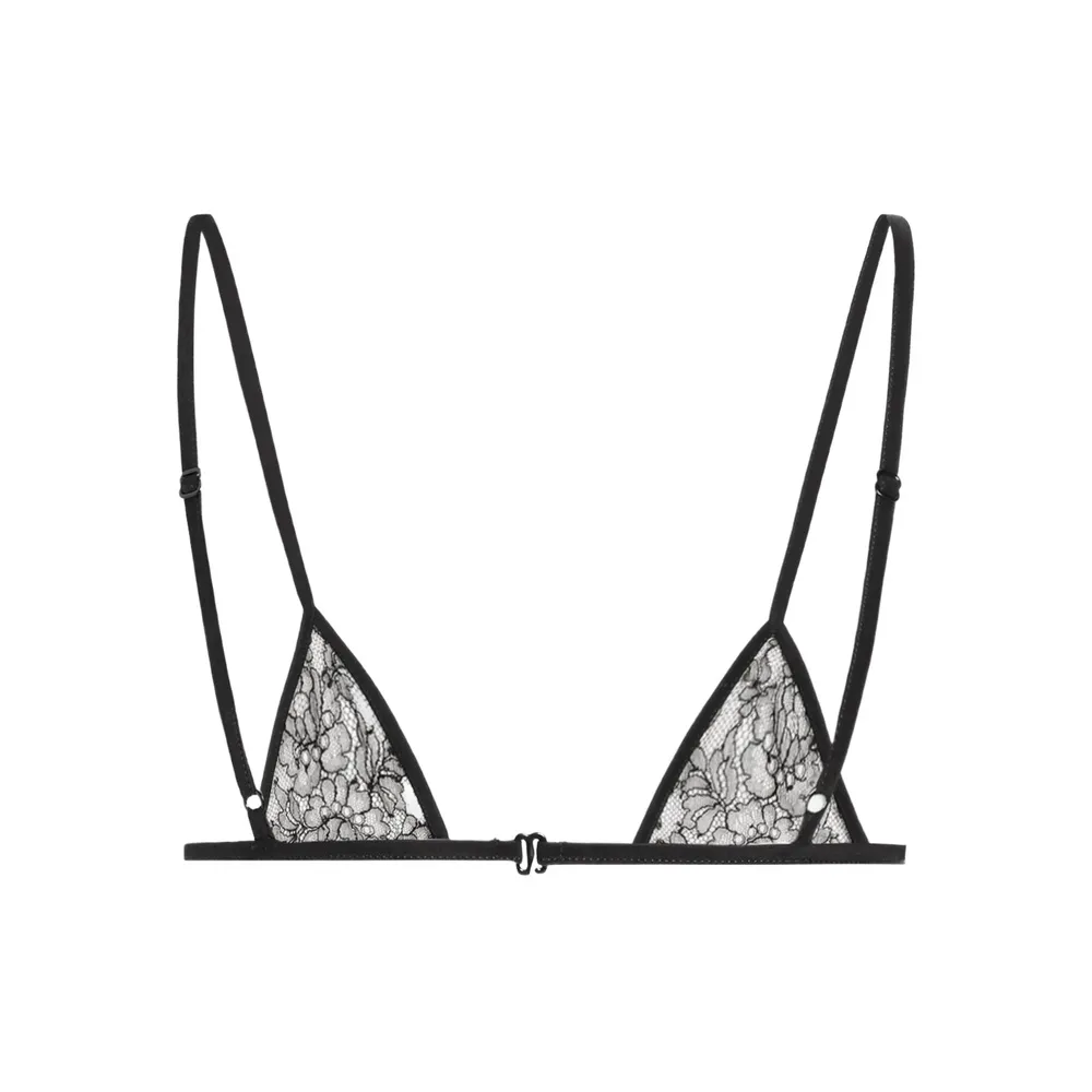 Lace-Trimmed Triangle Bra