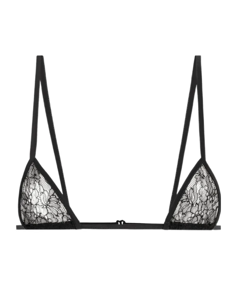 Lace-Trimmed Triangle Bra