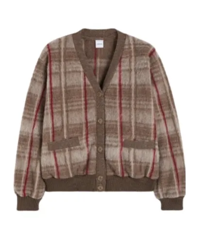 V-Neck Checked Sweater