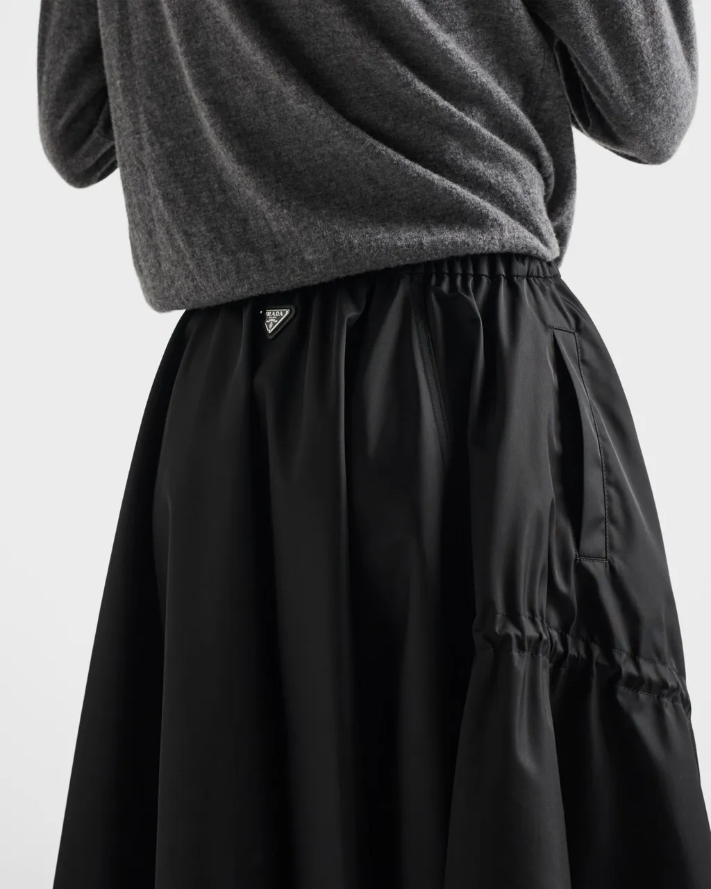 Prada Elasticated Waistband Midi Skirt
