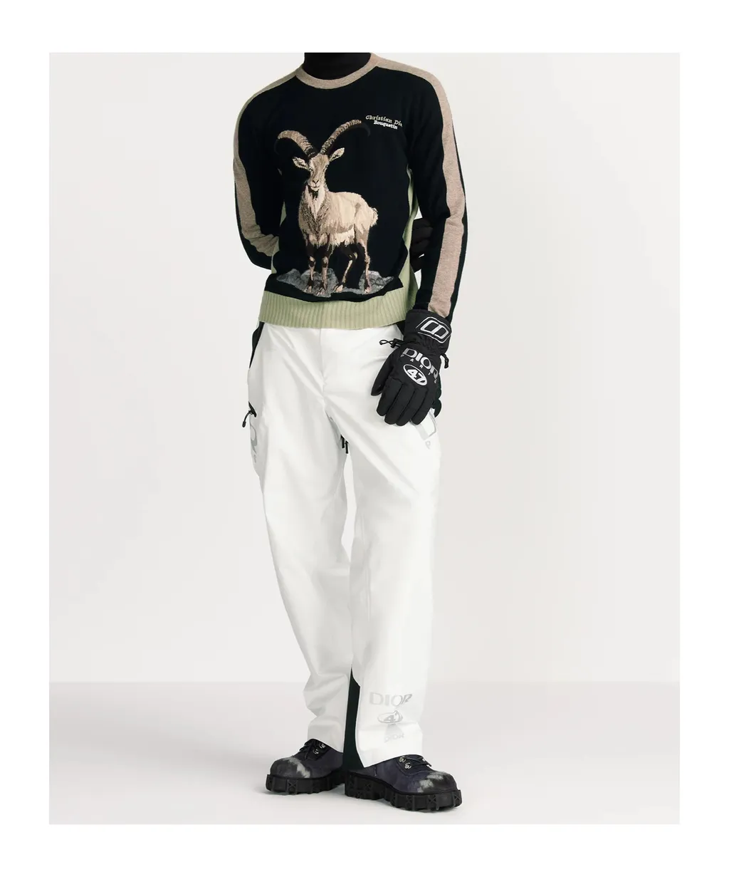Dior And Descente Ski Pants With Suspenders