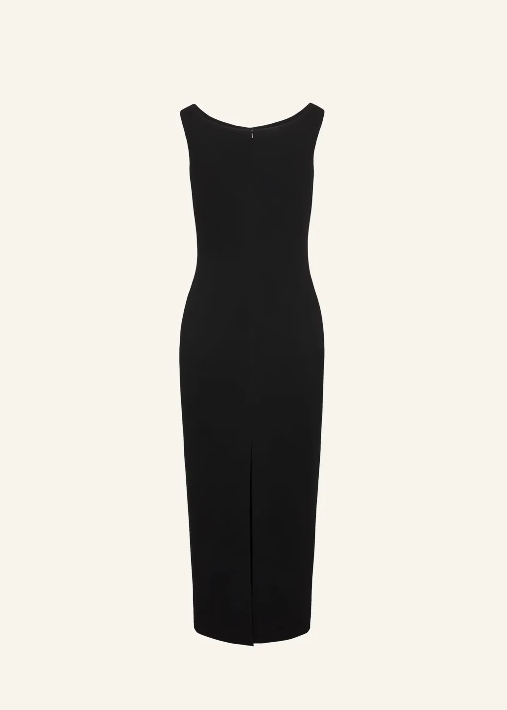 Floral Appliqué Keyhole Midi Dress In Black