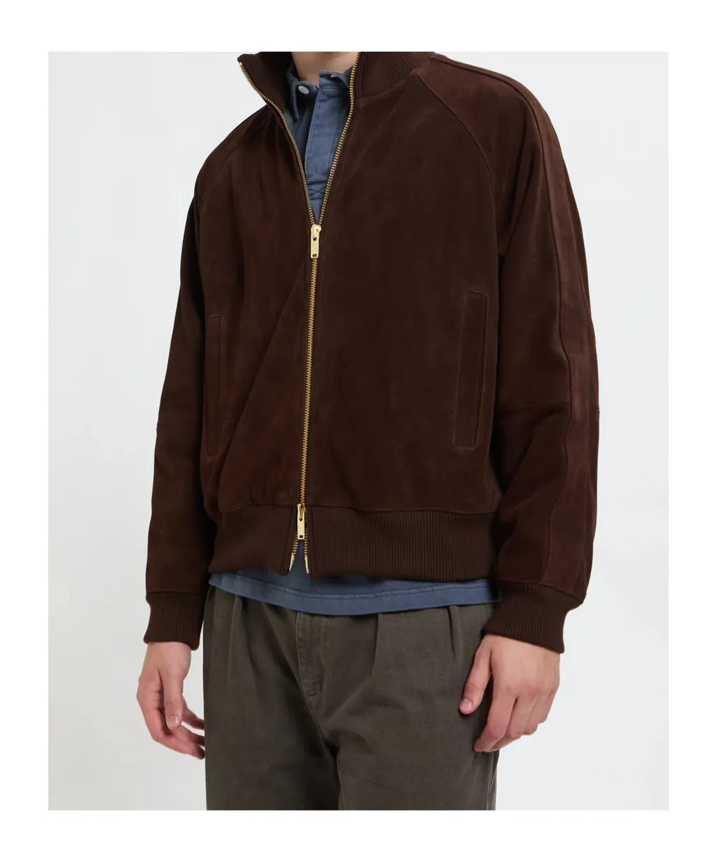 Long-Sleeved Leather Jacket