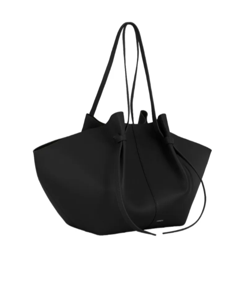 Large Mochi - Black Pebble Grained Leather