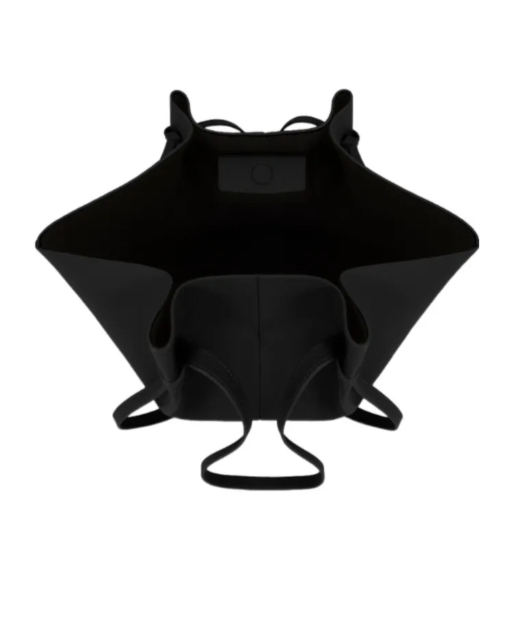 Large Mochi - Black Pebble Grained Leather