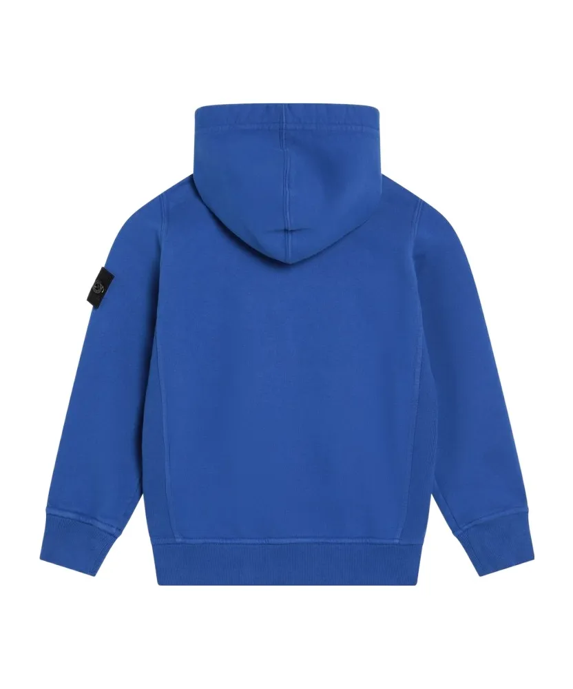 Compass-Motif Zip-Up Hoodie