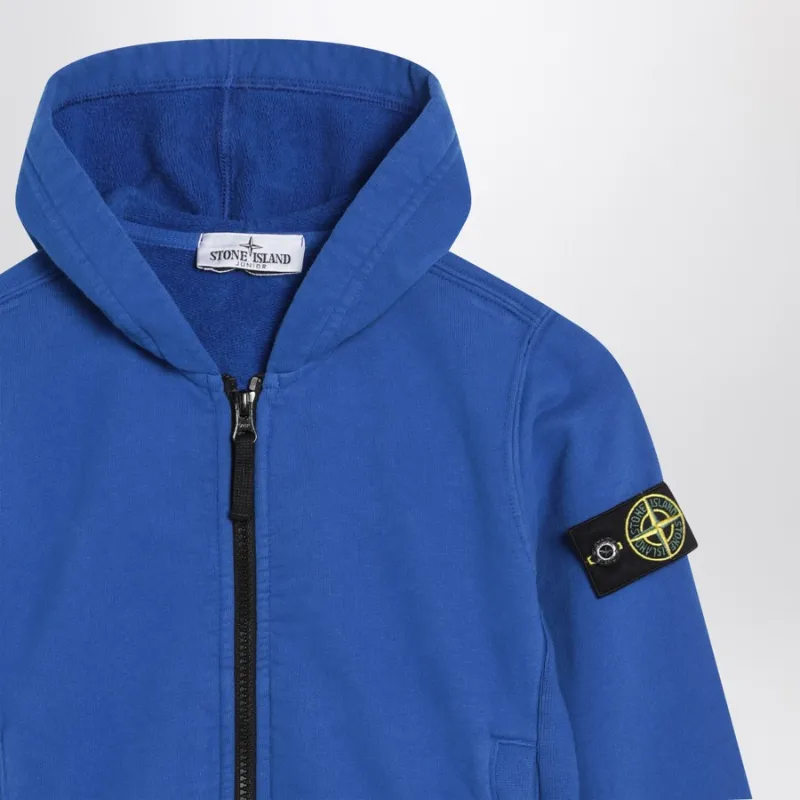 Compass-Motif Zip-Up Hoodie
