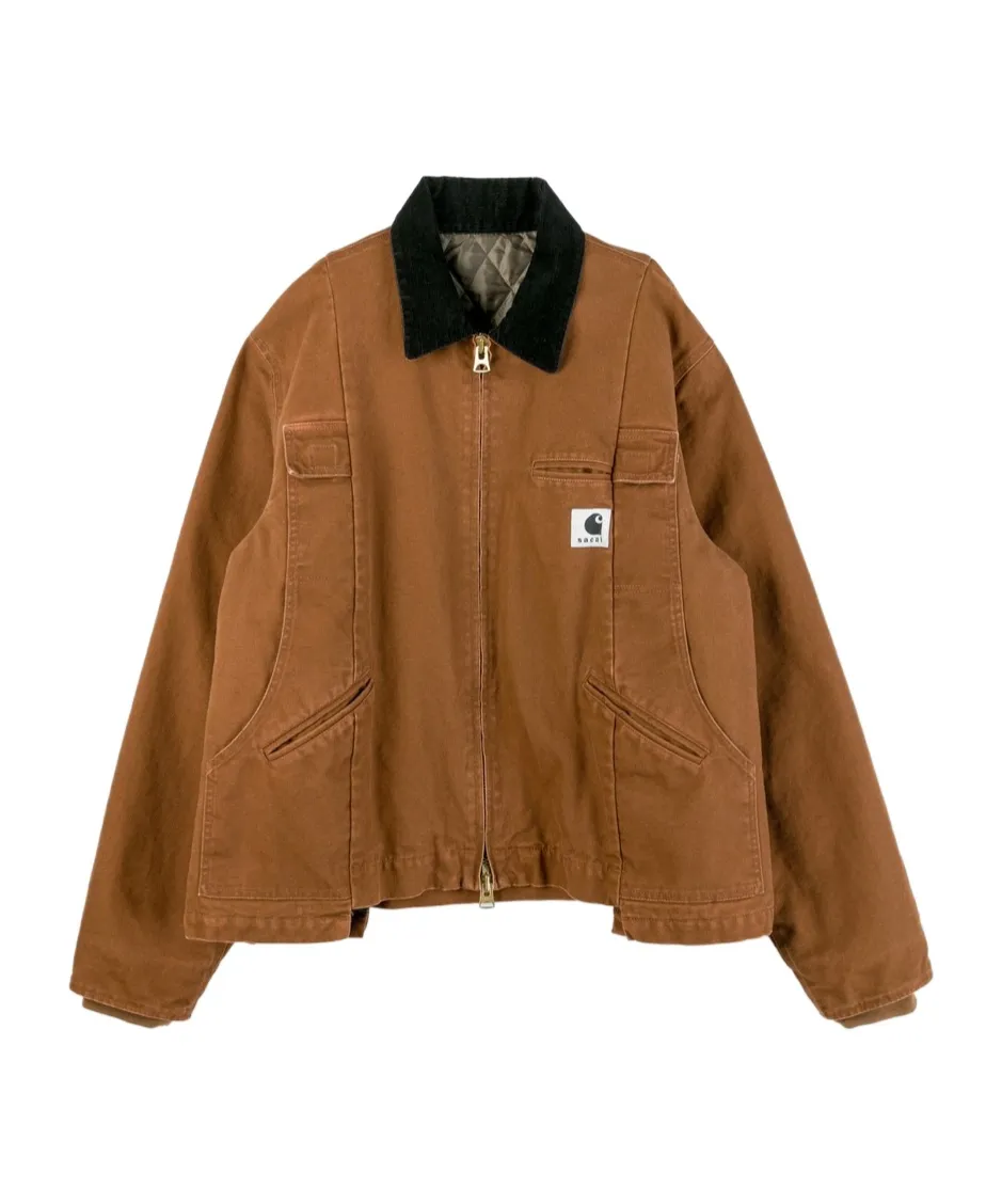 Sacai X Carhartt Logo Patch Zip-Up Jacket
