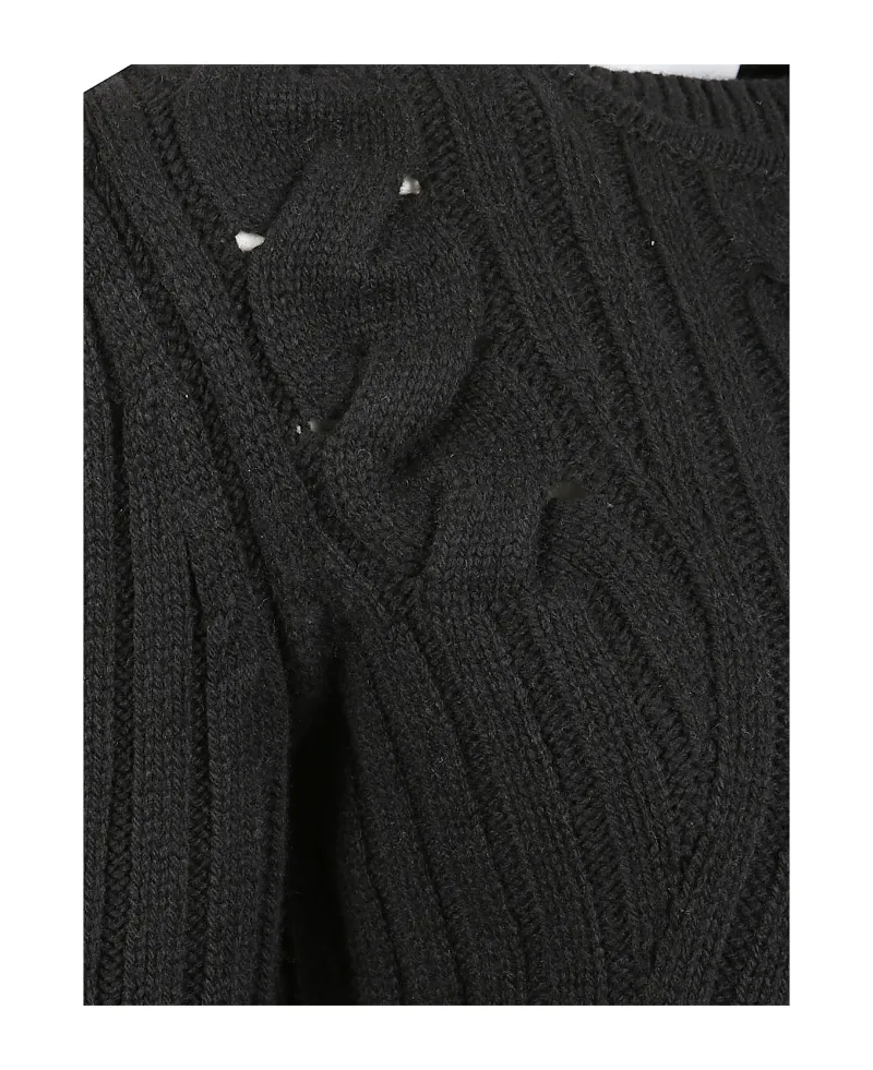 Alexander Mcqueen Peplum Cable-Knit Jumper