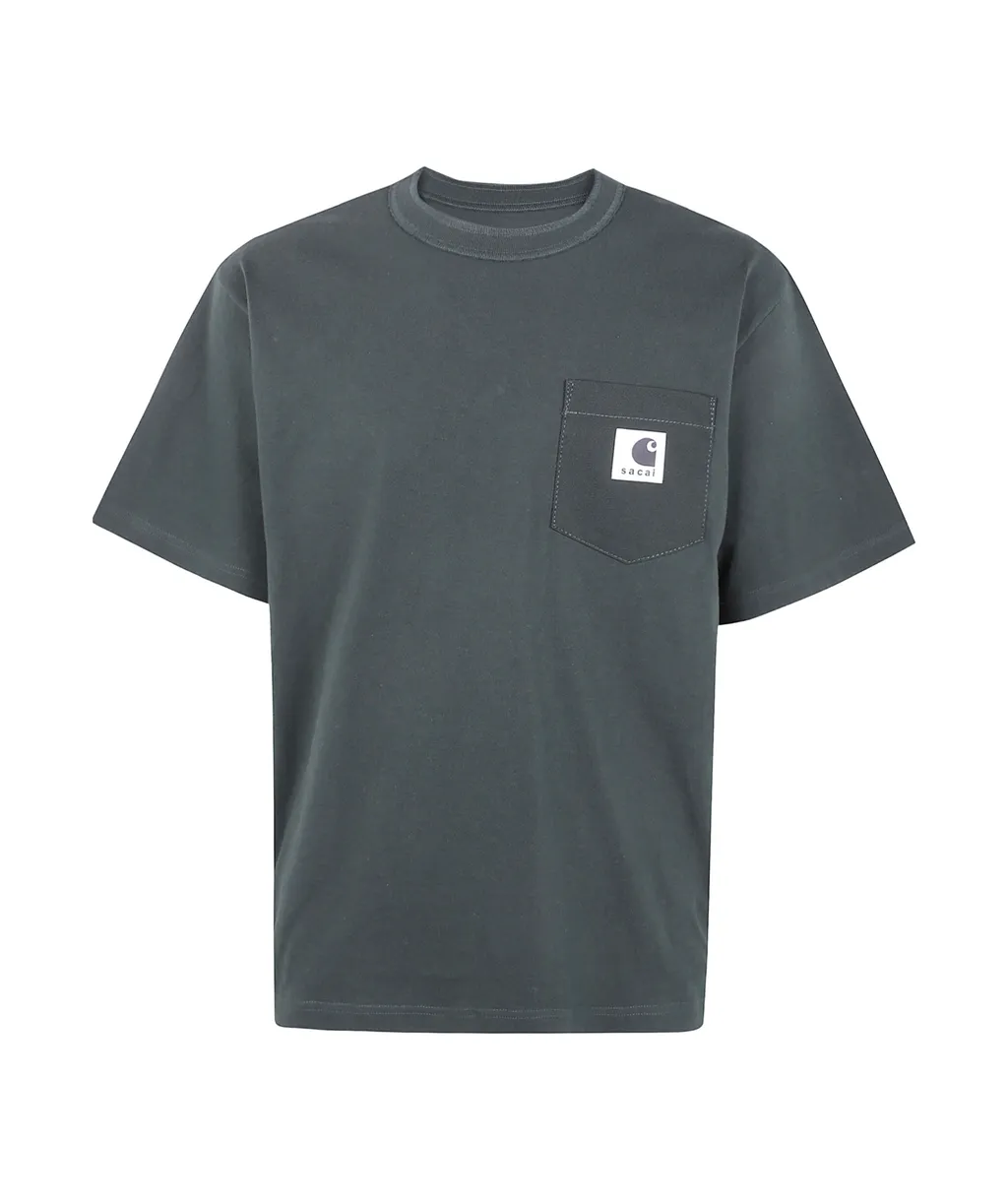 Sacai X Carhartt Wip Logo Patch Crewneck T-Shirt