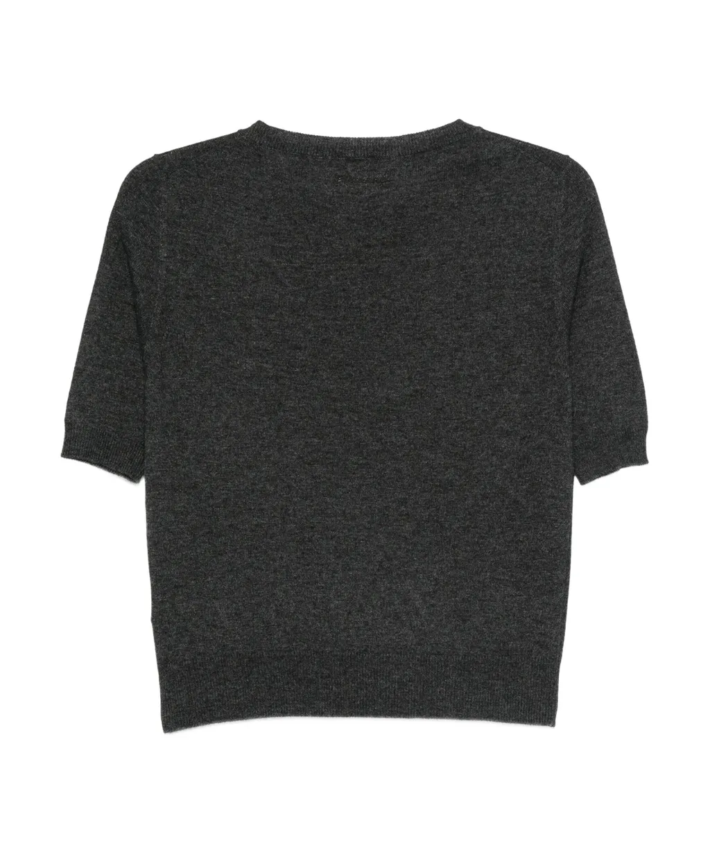 Crew Neck Short-Sleeved Sweater