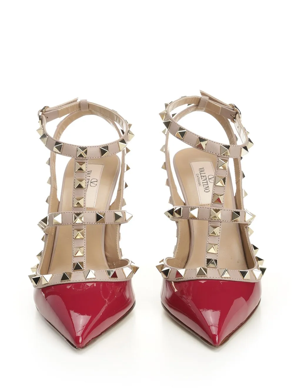 Valentino Garavani Rockstud Pointed Toe Ankle Strap Pumps