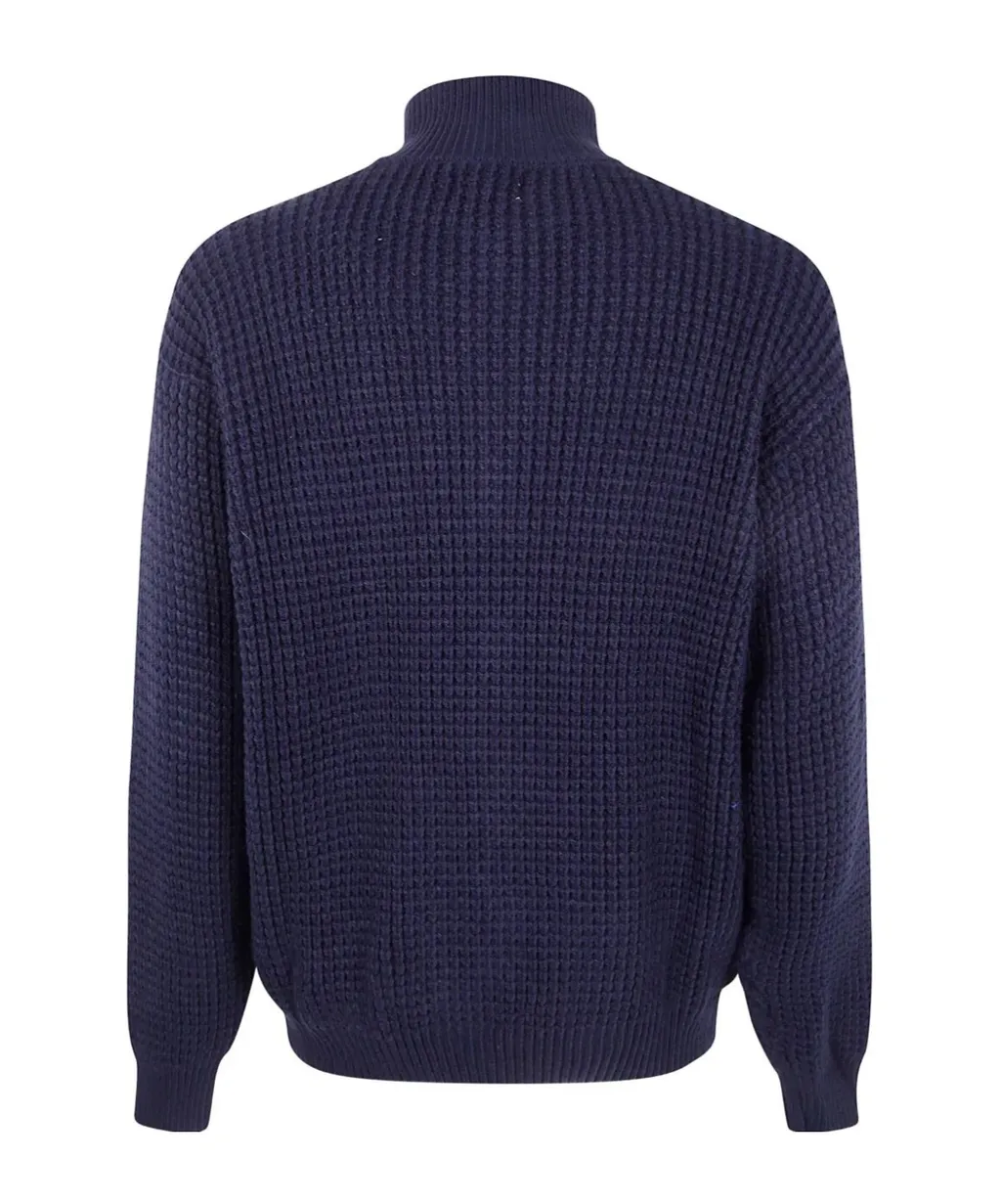 Zip-Up Mock-Neck Cardigan