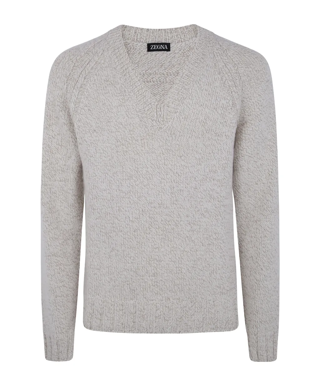 Zegna V-Neck Knitted Jumper