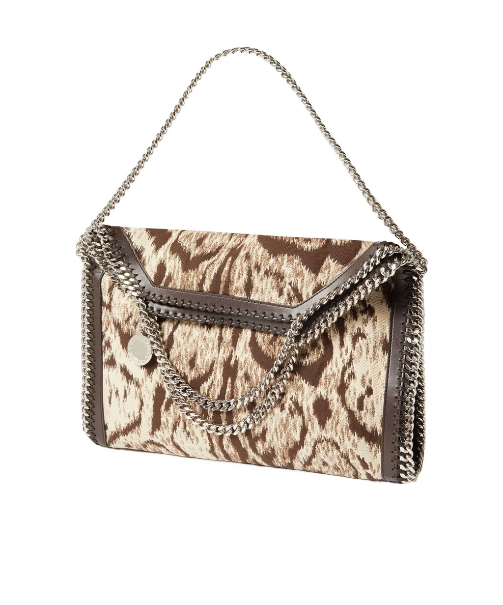 Falabella Cloud Leopard Fold-Over Tote Bag