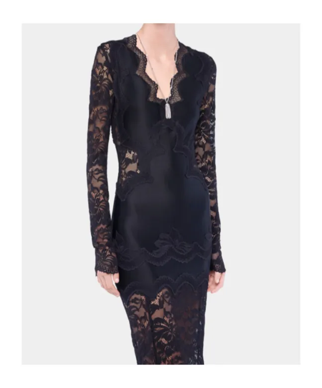 Rabanne Long Lace Dress