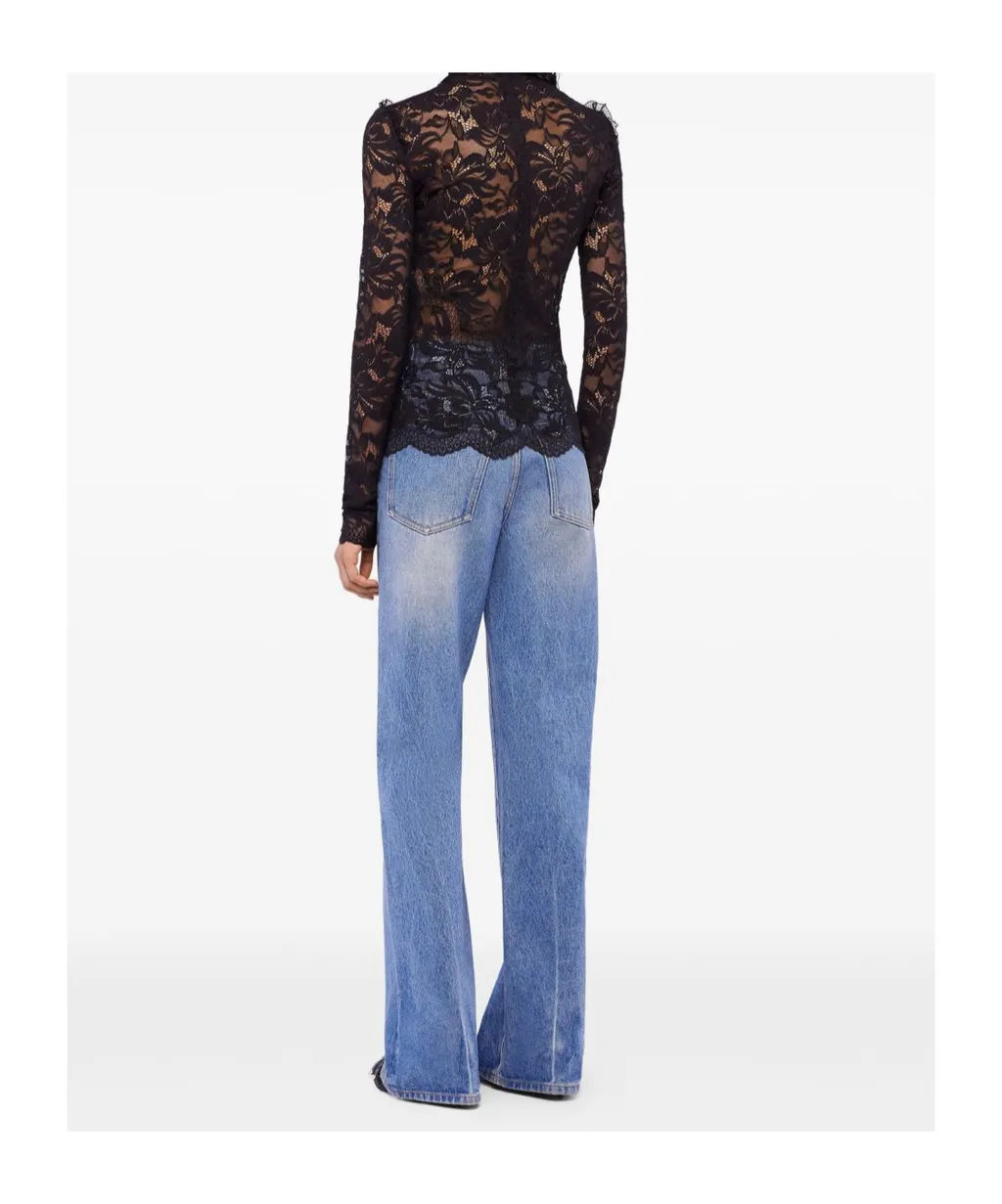 Lace Long-Sleeve Blouse