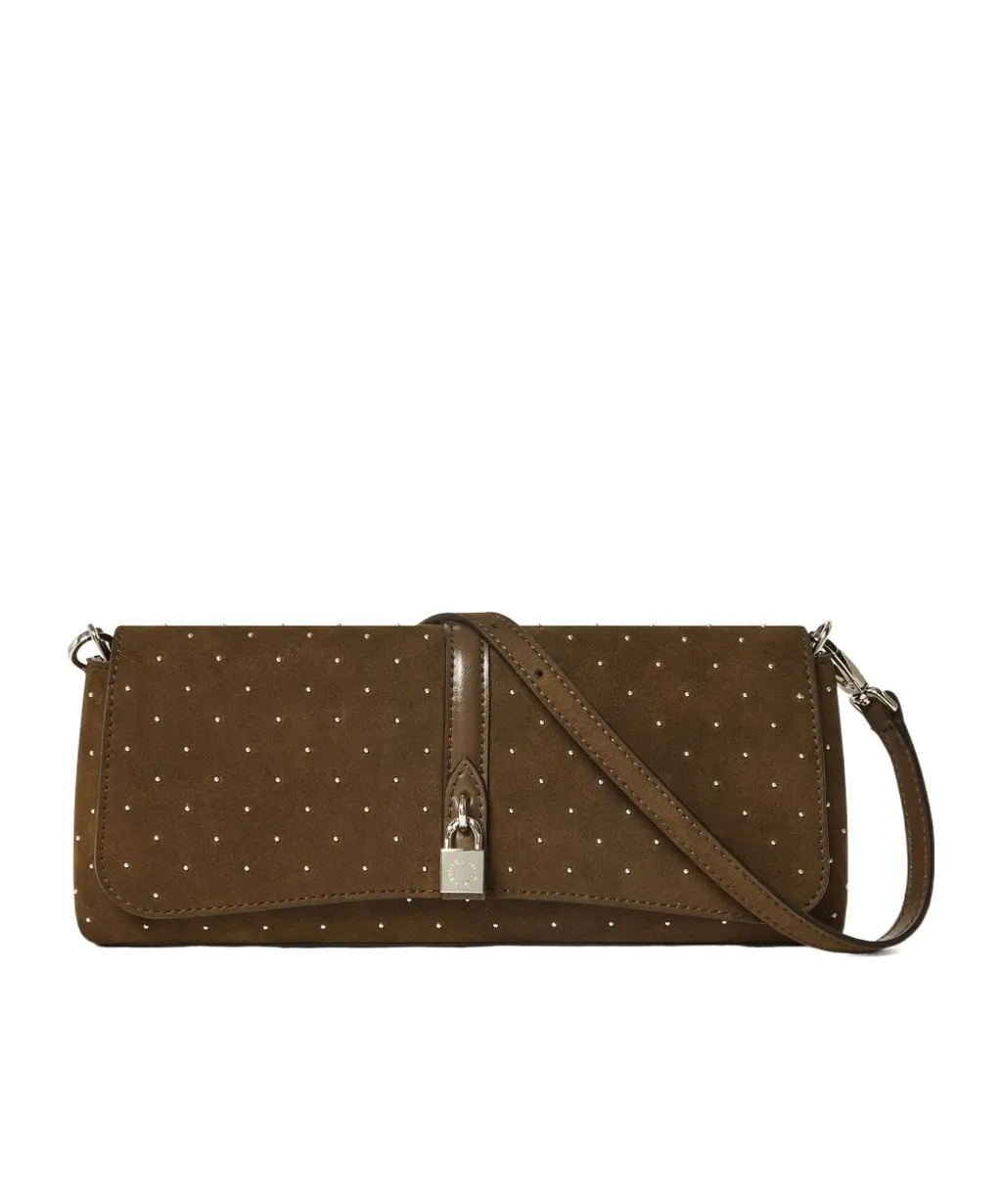 Studded Lock Shoulder Bag