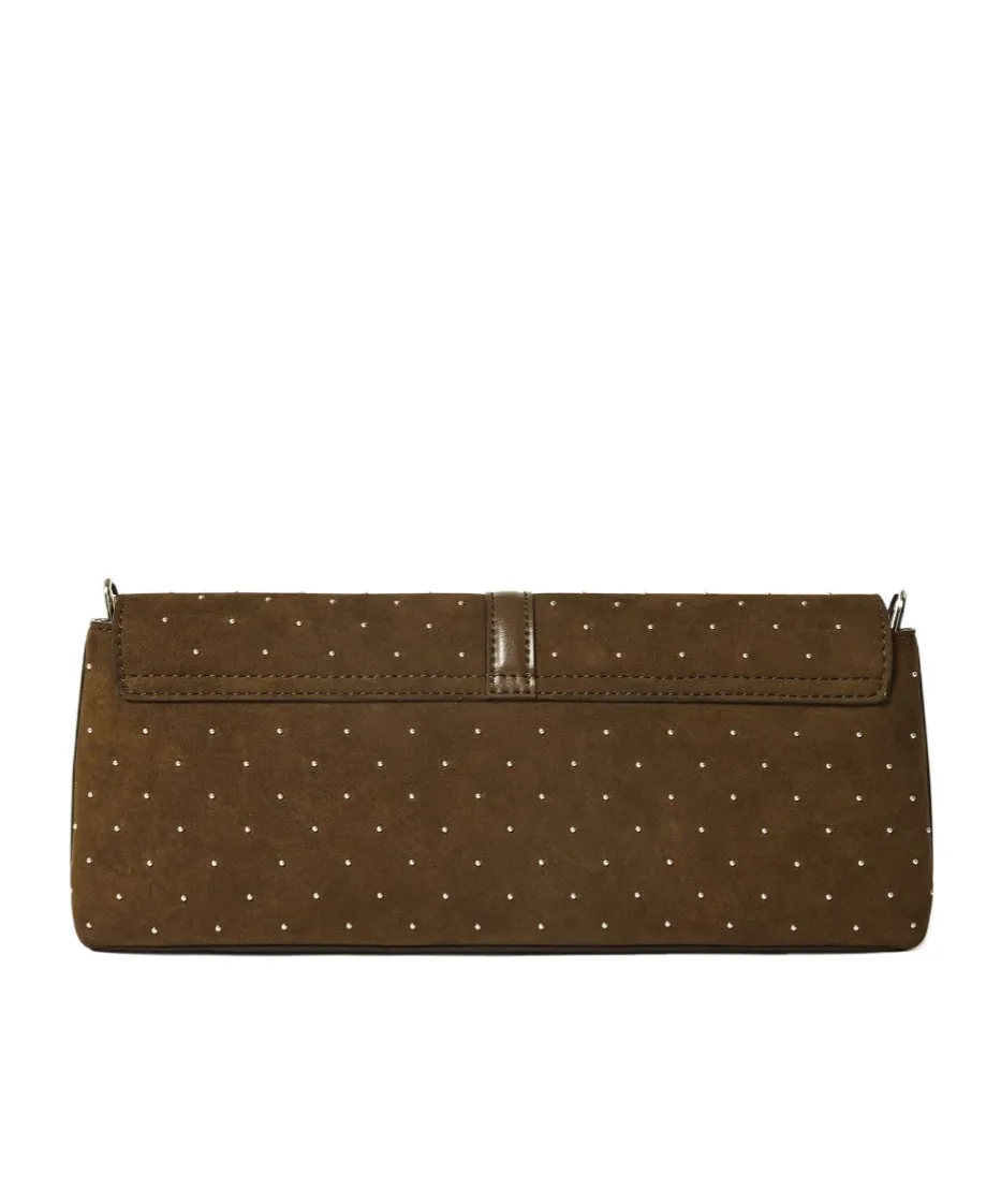 Studded Lock Shoulder Bag