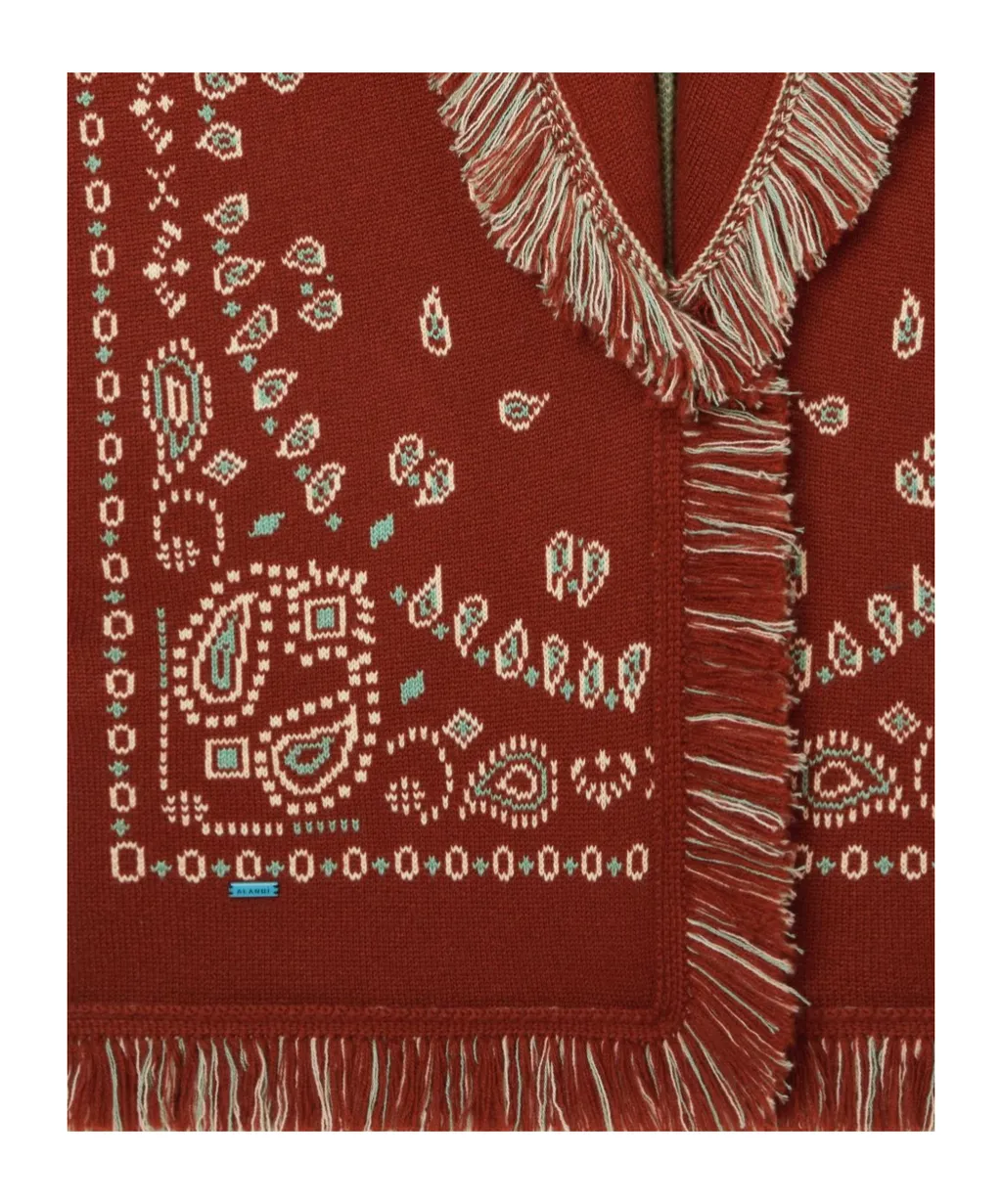 Alanui Fringed Bandana Cardigan