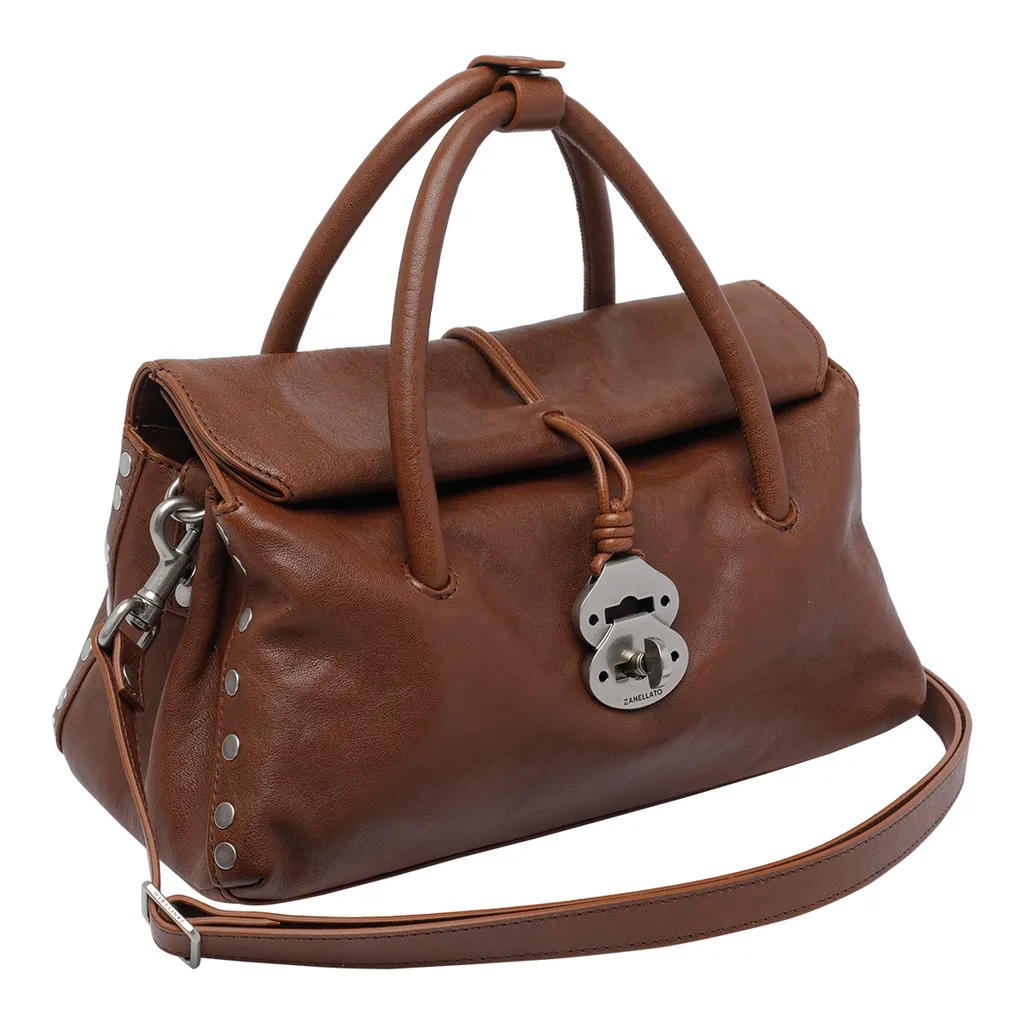 Zanellato Small Dotta Turn-Lock Top Handle Bag