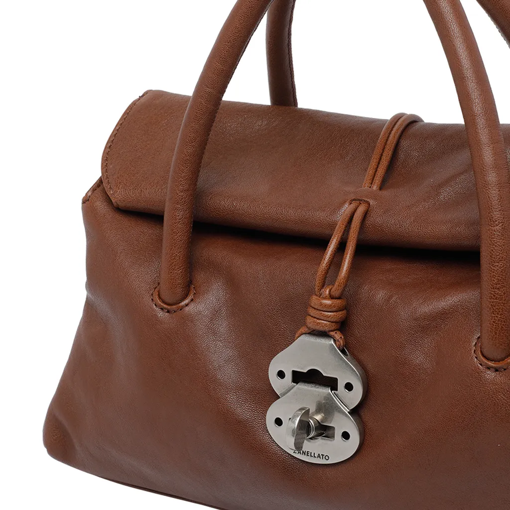 Zanellato Small Dotta Turn-Lock Top Handle Bag
