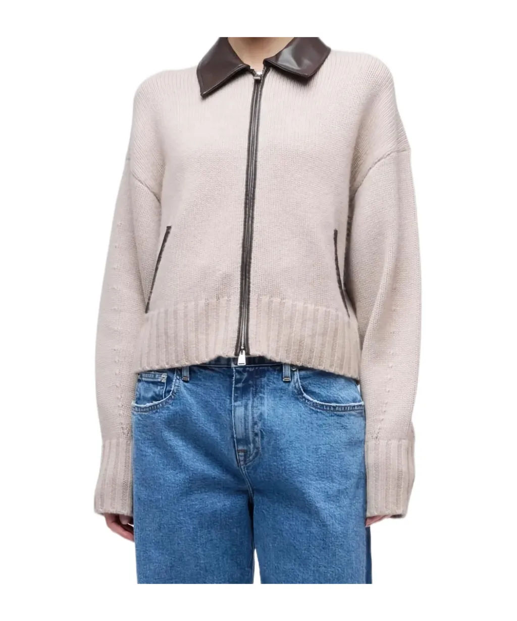 Simkhai High-Collar Wool Jacket