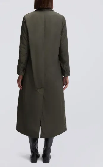 Button-Fastening Flap-Pocket Coat