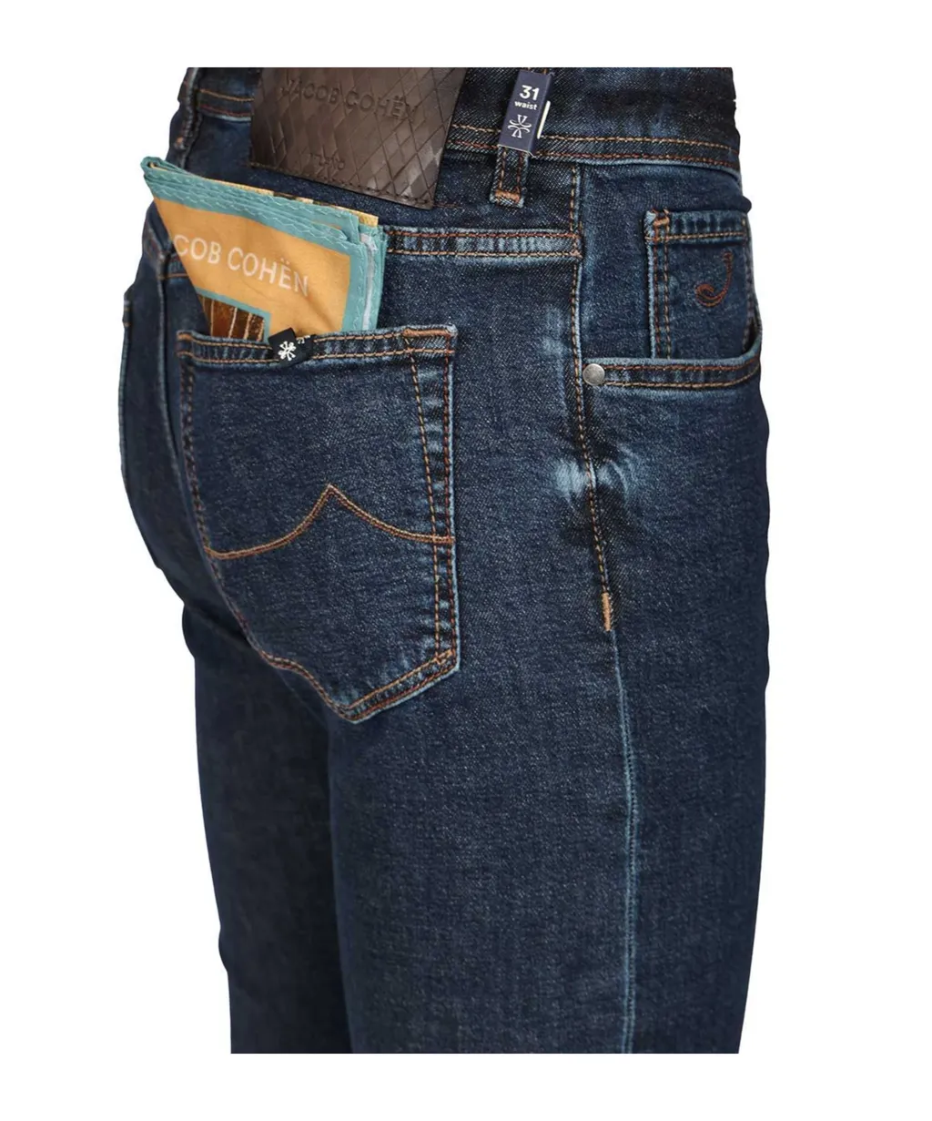 Jacob Cohen Logo Patch Slim-Fit Jeans