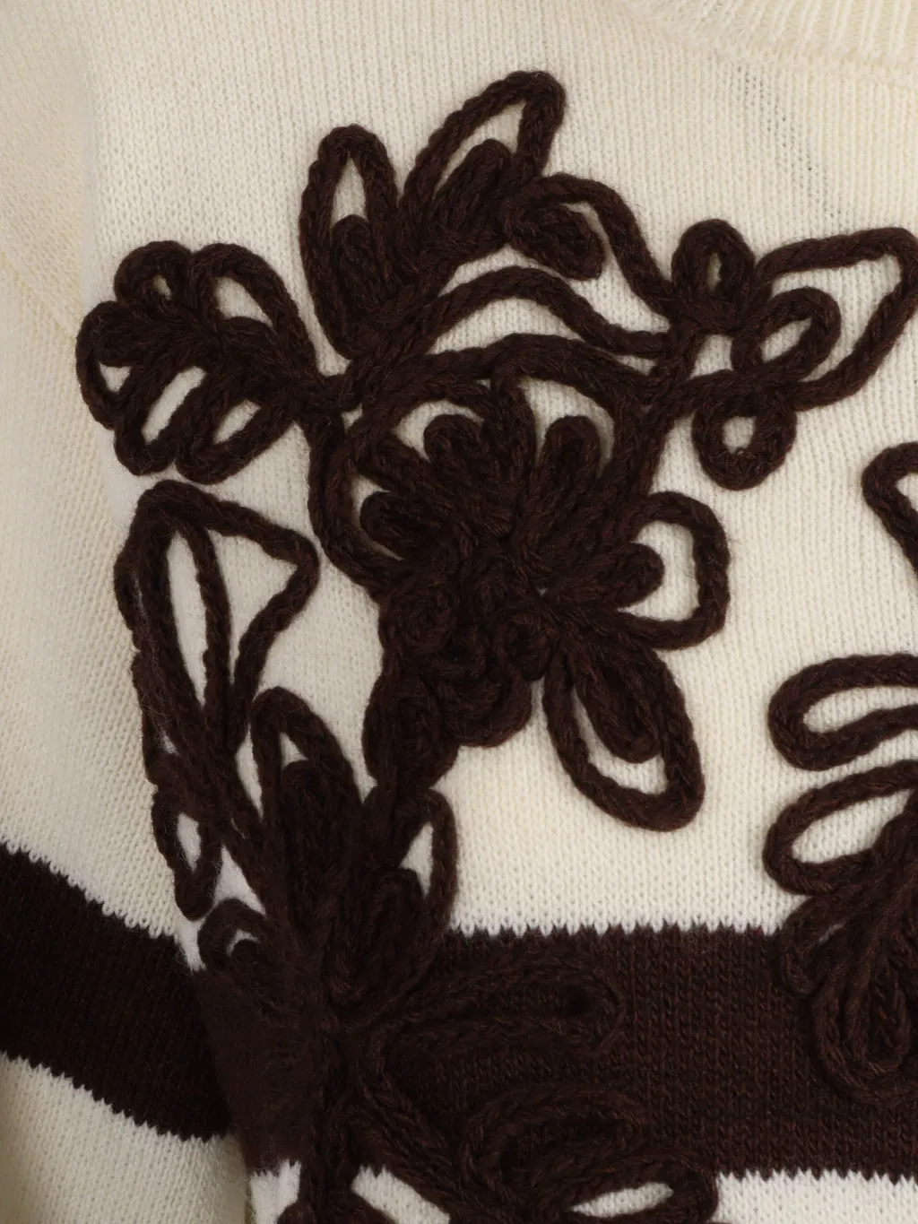 Striped Embroidered Sweater