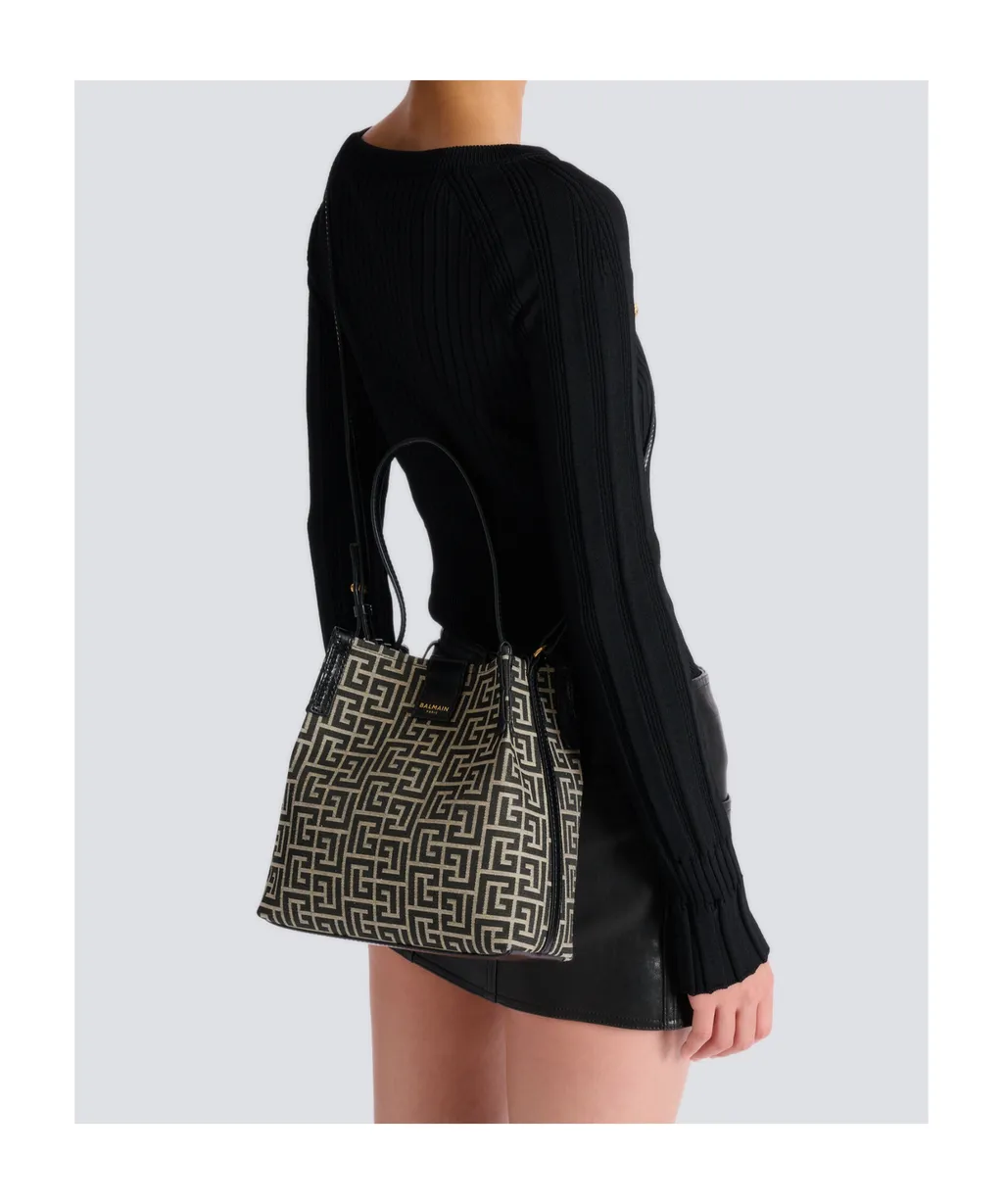 Release Bucket Bag In Jacquard And Calfskin