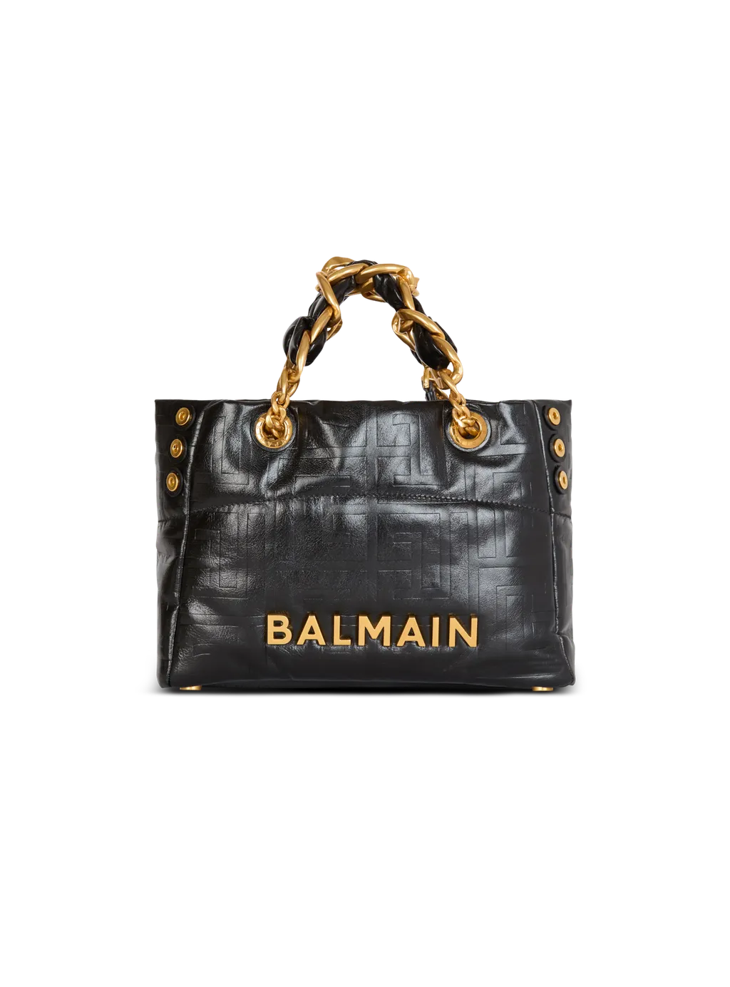Balmain Crackled Small 1945 Soft Tote Bag