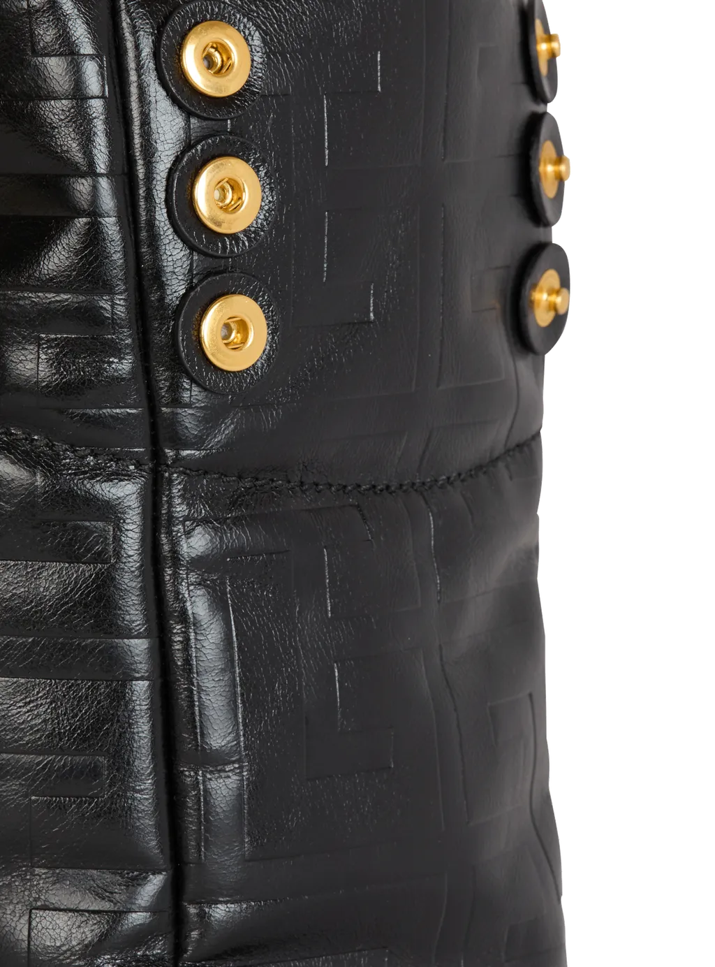 Balmain Crackled Small 1945 Soft Tote Bag