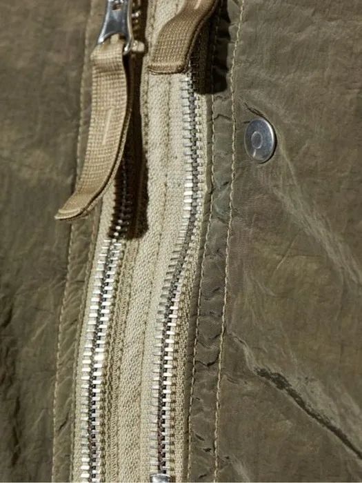 Stone Island Logo Patch Zip-Up Overshirt