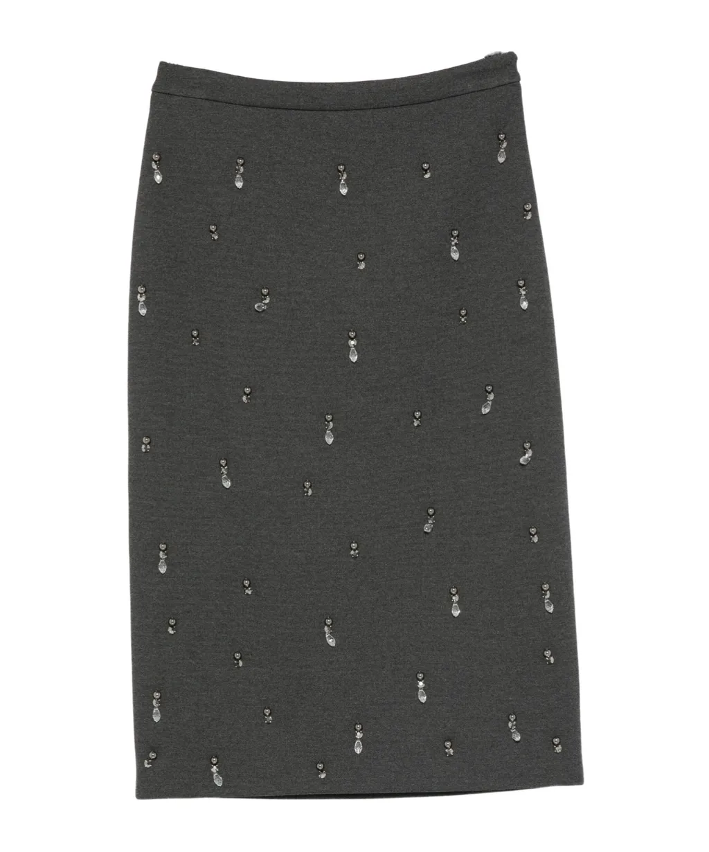 Rhinestone-Embellished Skirt