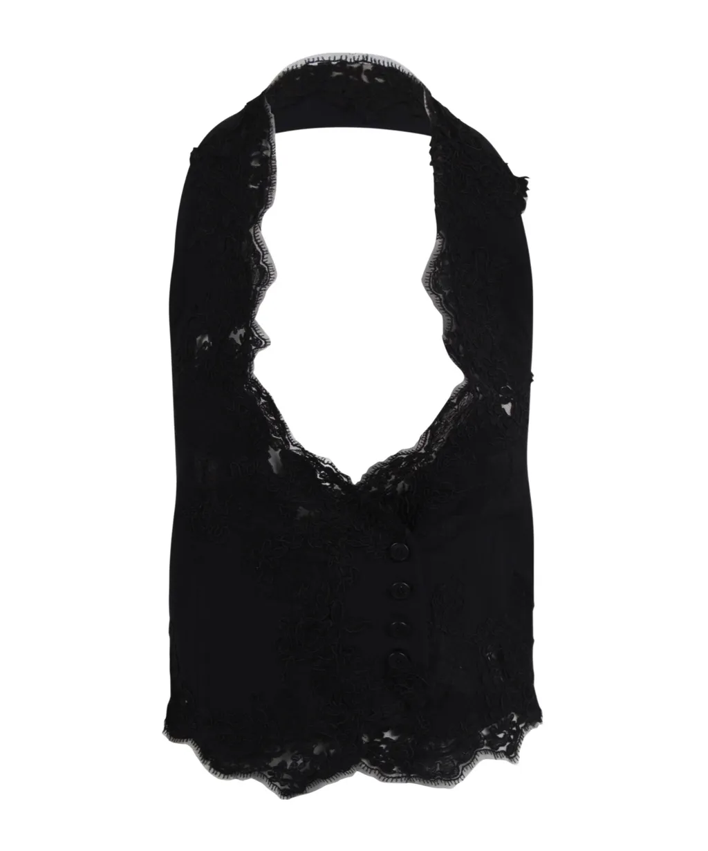 Ermanno Scervino Laced Open Back Vest