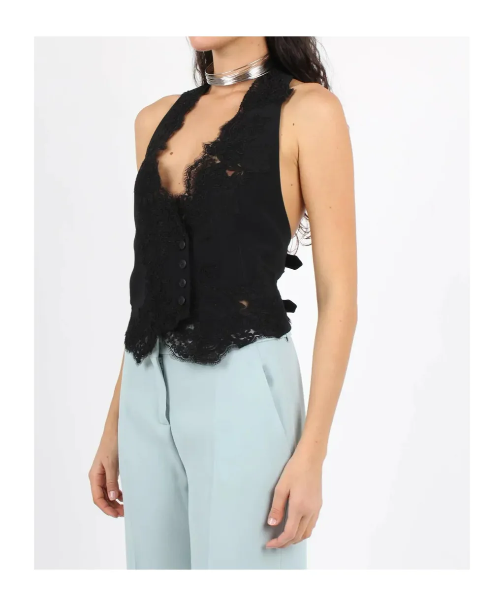 Ermanno Scervino Laced Open Back Vest