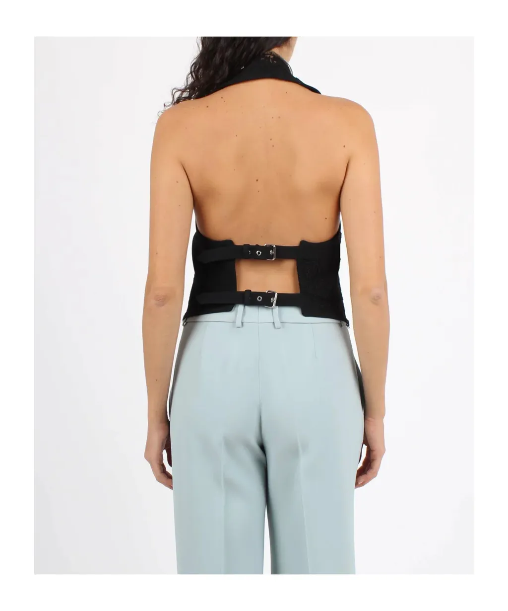 Ermanno Scervino Laced Open Back Vest
