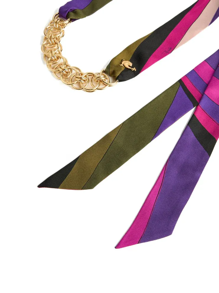 Pucci Bijoux Silk Chain Necklace