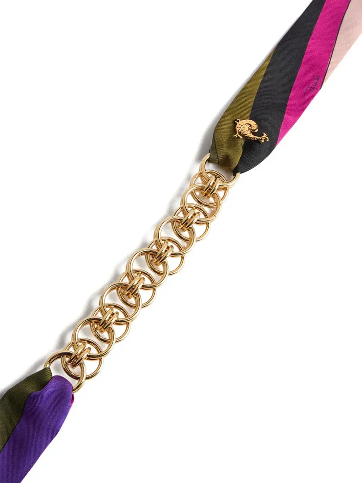 Pucci Bijoux Silk Chain Necklace