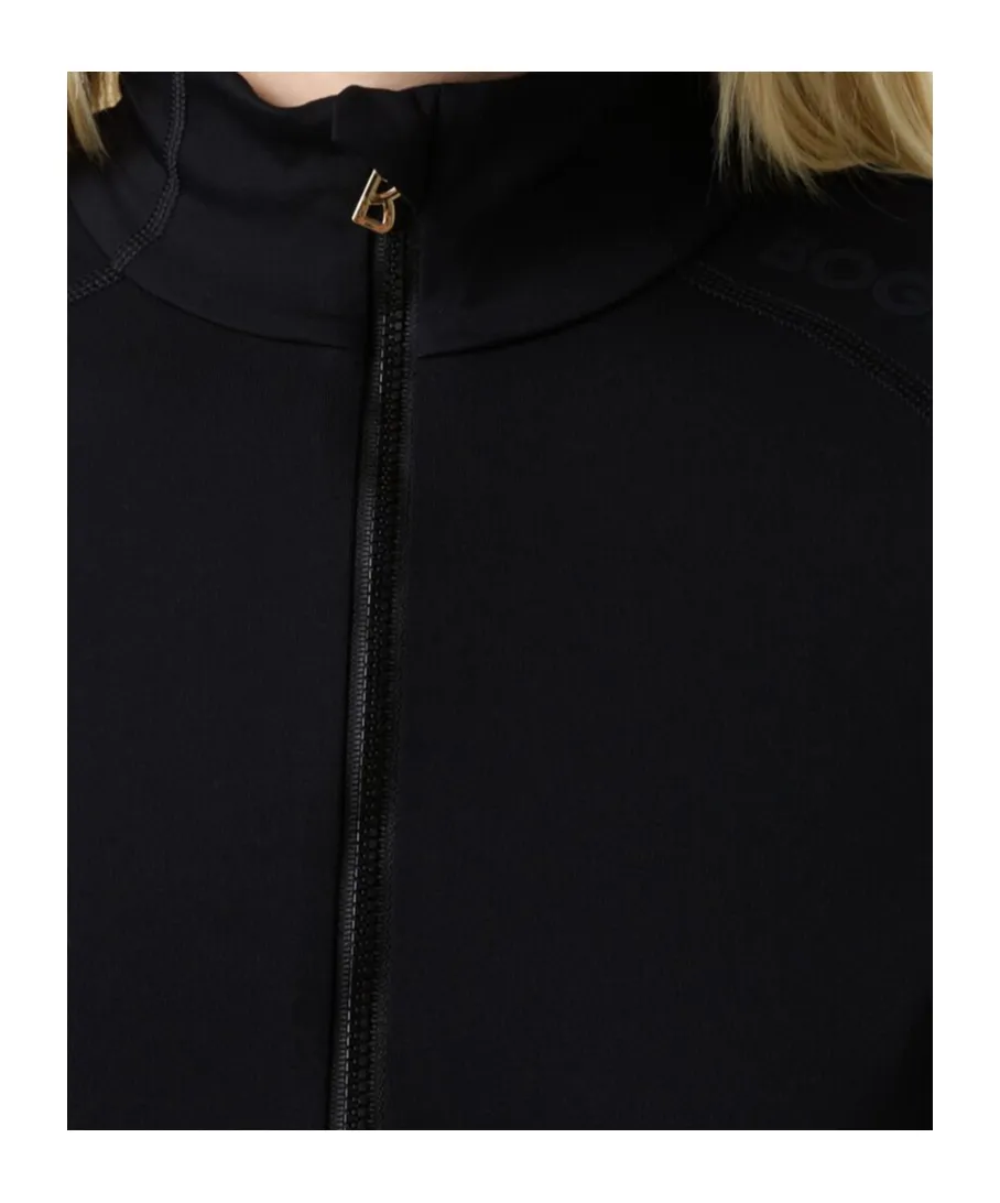 High-Neck Zip-Up Top