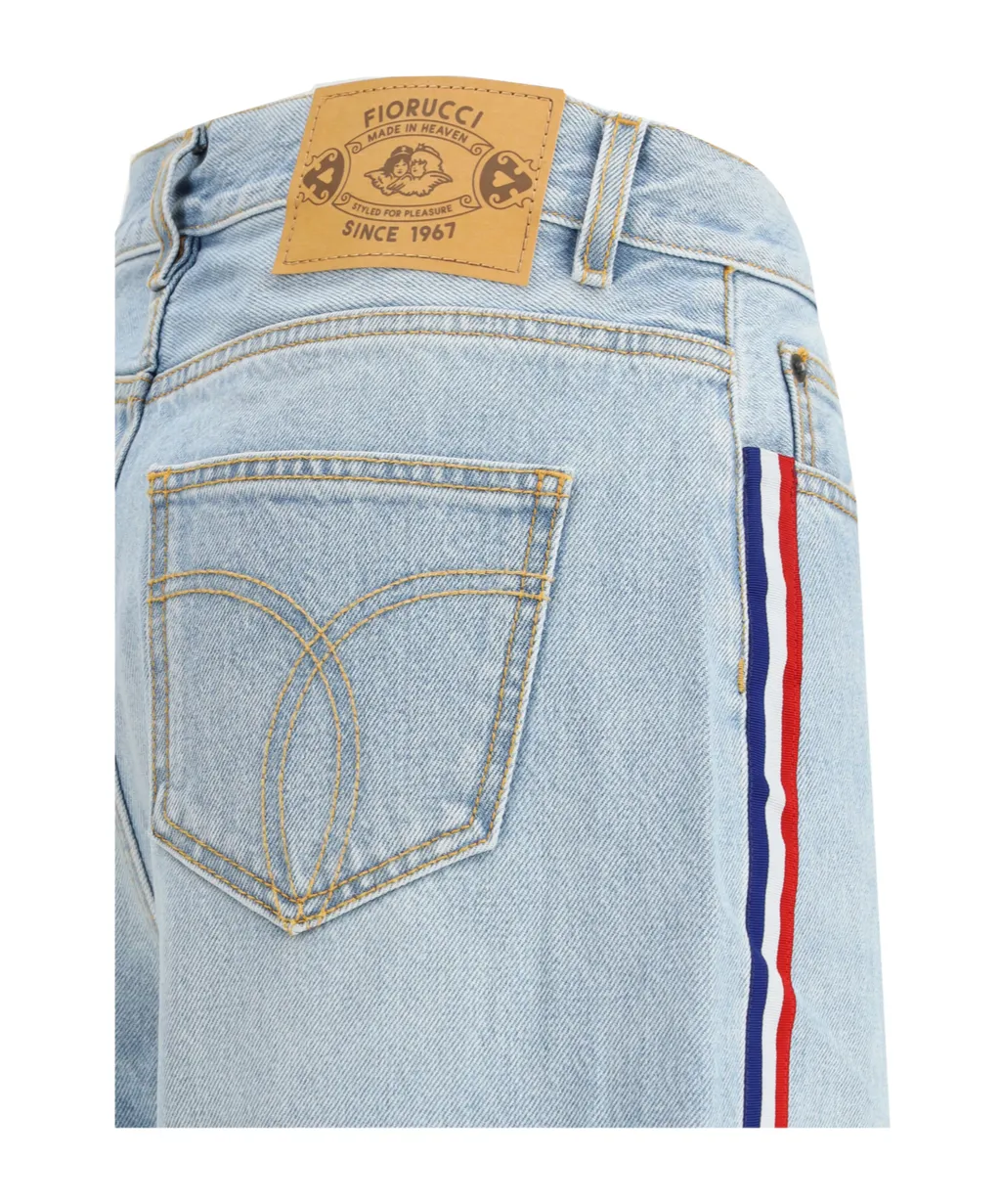 Fiorucci Tricolor Stripe Baggy Jeans