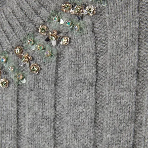 Rib Soft Wool And Cashmere Cardigan