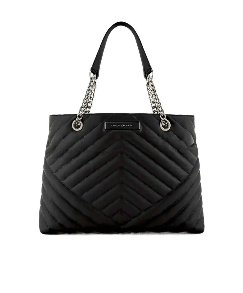 Matelassé-Effect Tote Bag