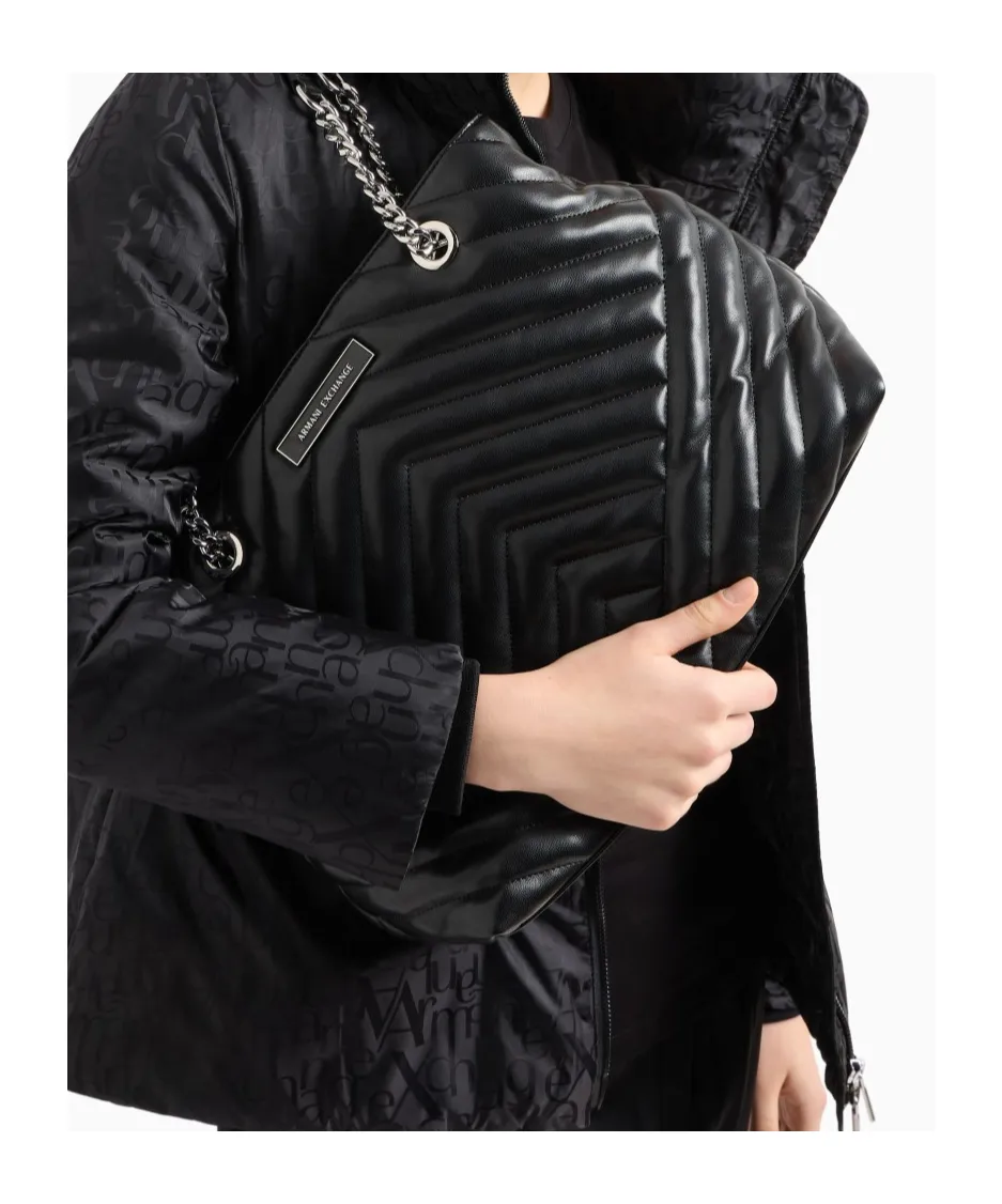 Matelassé-Effect Tote Bag